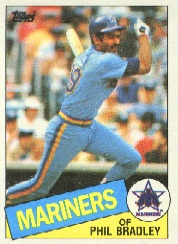 1985 Topps Baseball Cards      449     Phil Bradley